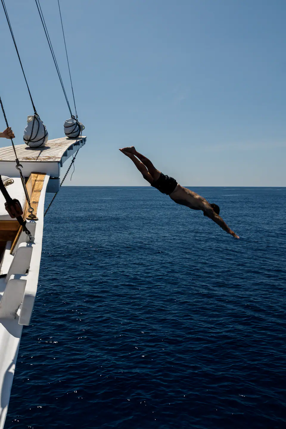 Aliikai deck on private yacht in Komodo National Park
