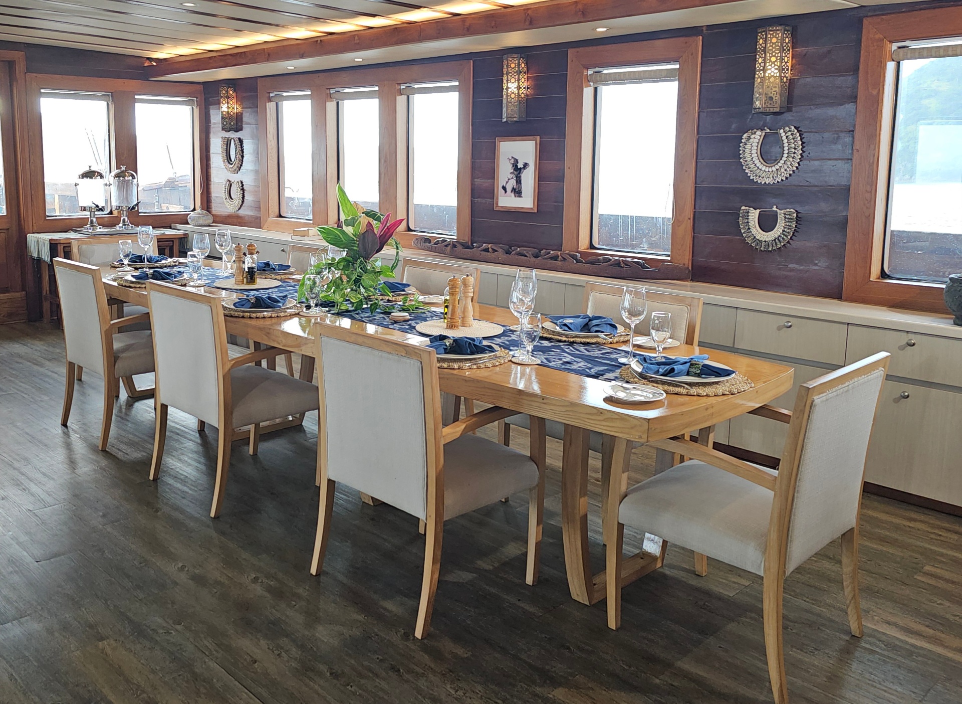 Lamima deck on private yacht in Komodo National Park