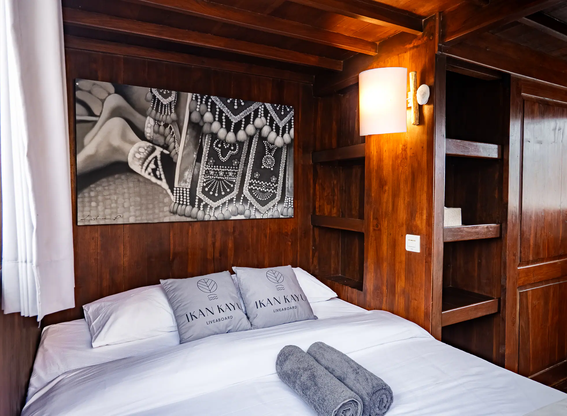 Ikan Kayu deck on private yacht in Komodo National Park
