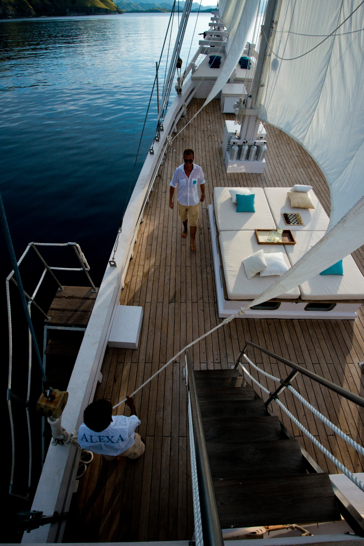 Alexa deck on private yacht in Komodo National Park