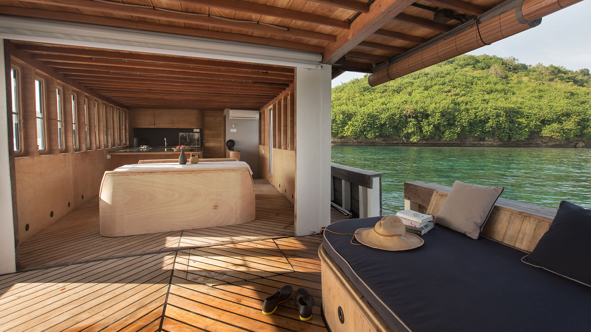 Splendour deck on private yacht in Komodo National Park