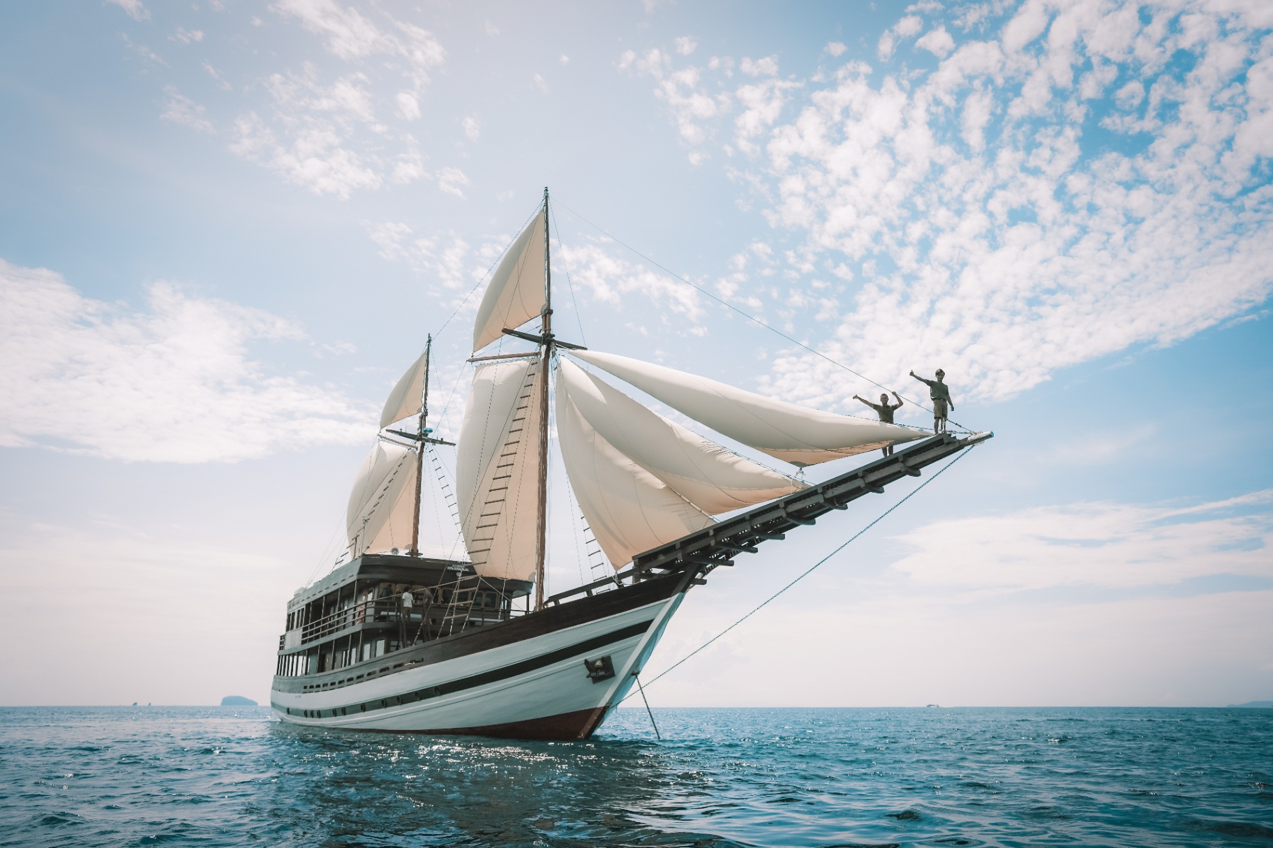 Samsara Samudra deck on private yacht in Komodo National Park