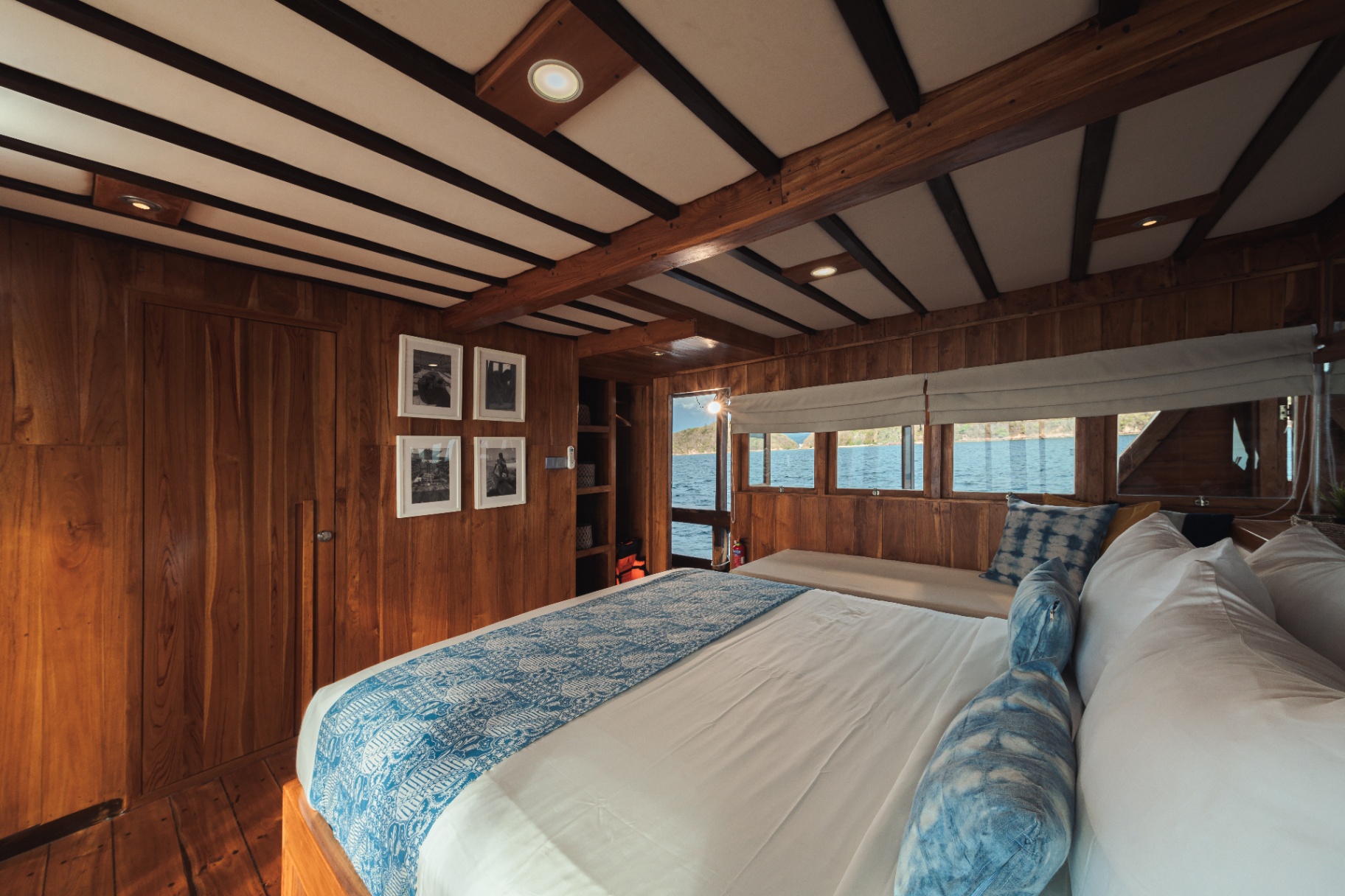 Augustine Phinisi cabin for Komodo yacht charter