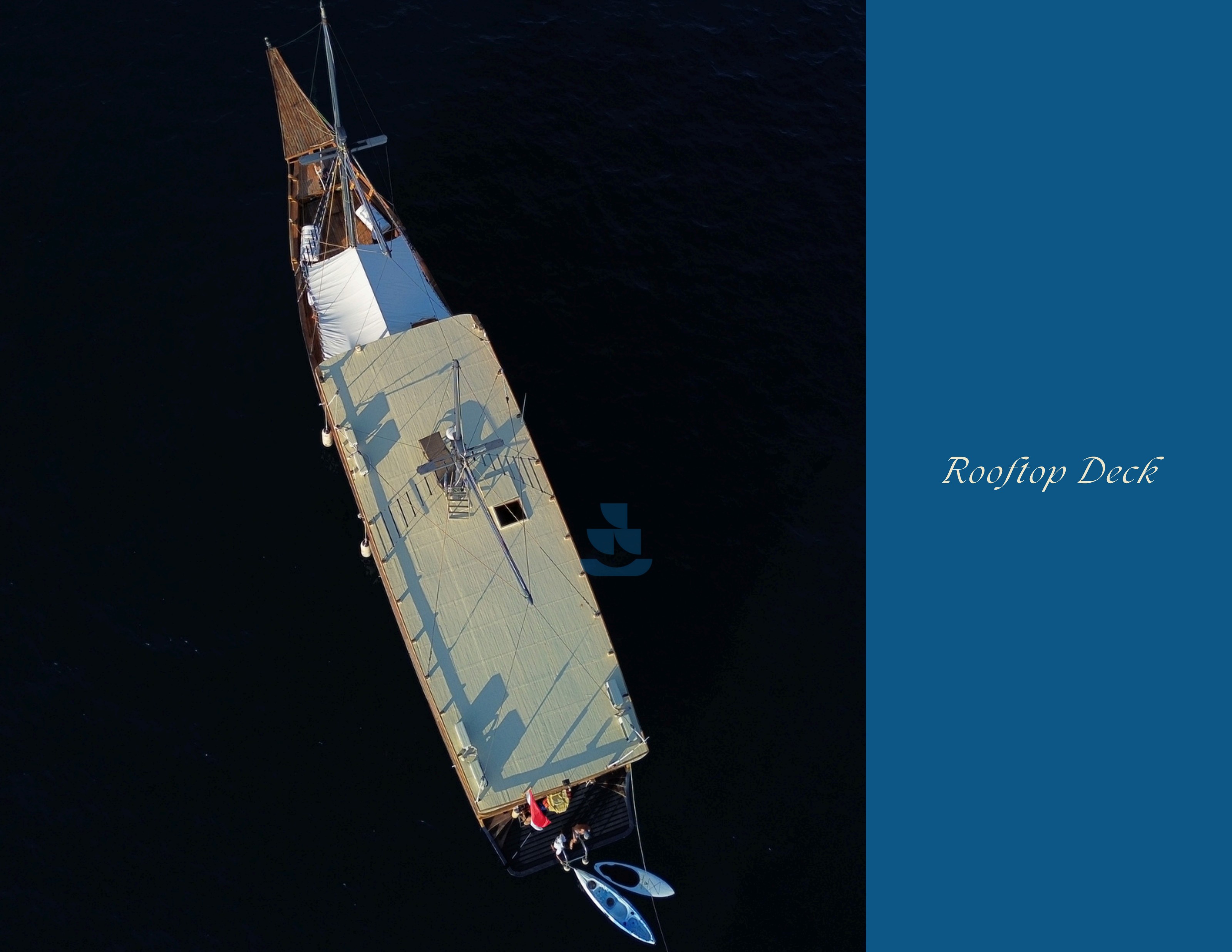 Augustine Phinisi deck on private yacht in Komodo National Park