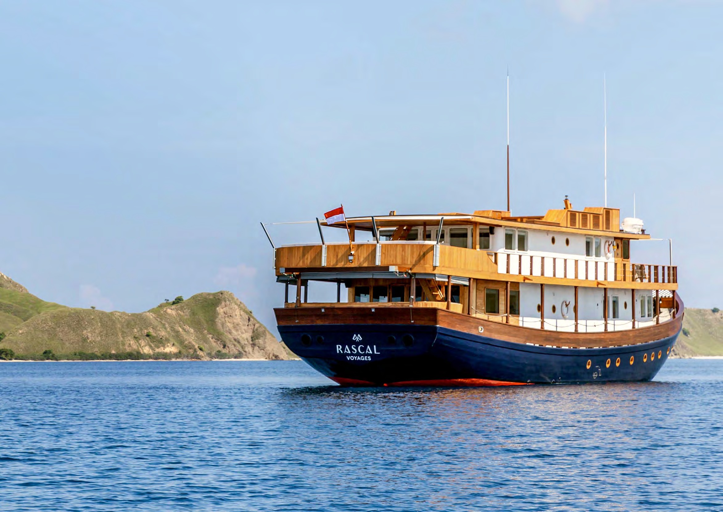 Rebel deck on private yacht in Komodo National Park
