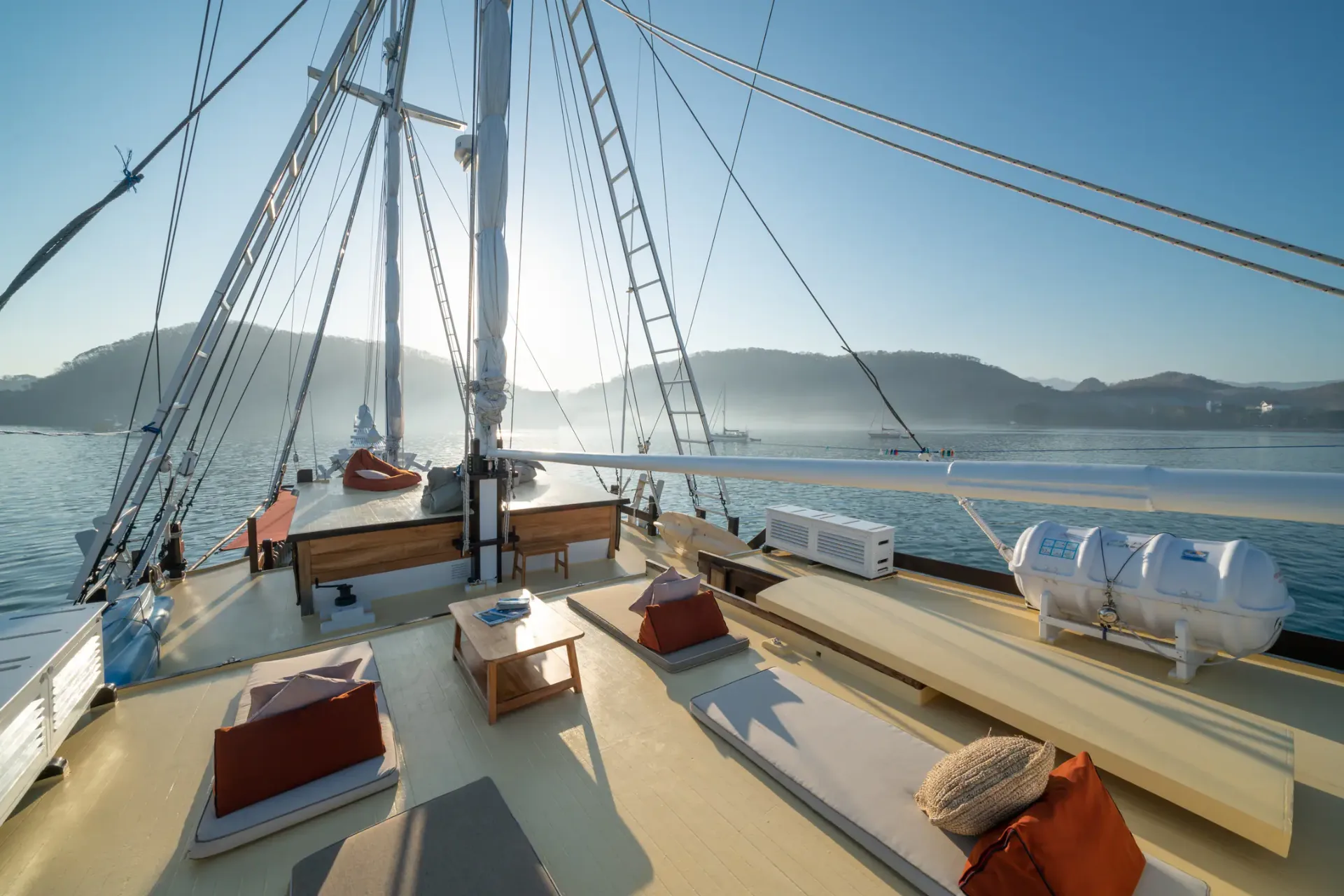 Jakare yacht anchored near Pink Beach Komodo