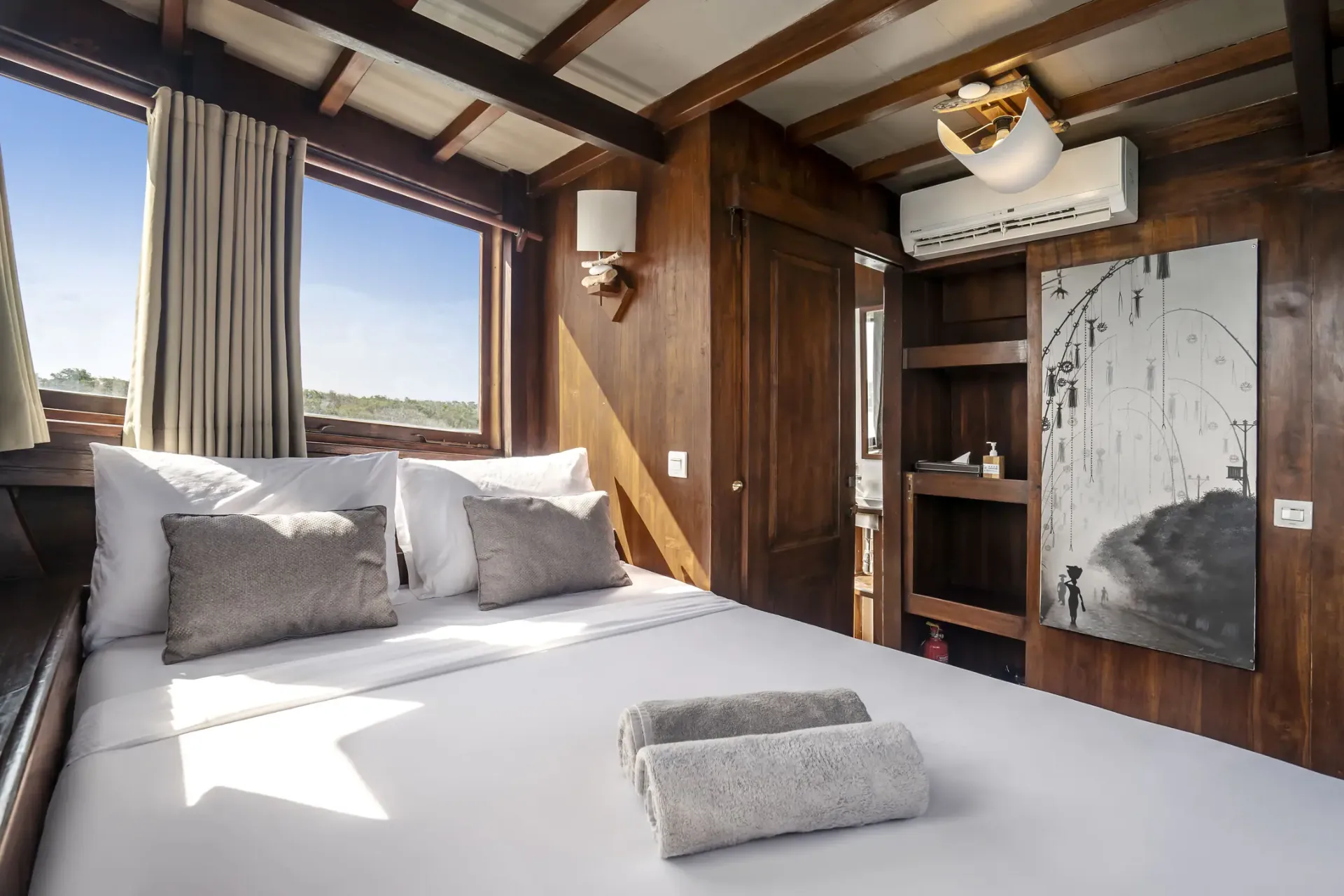 Ikan Kayu deck on private yacht in Komodo National Park