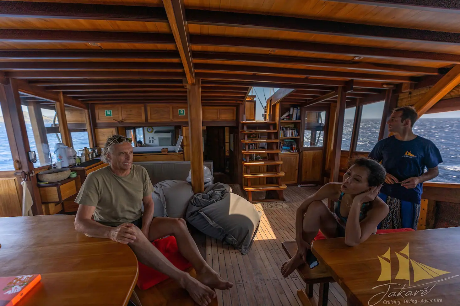 Jakare yacht anchored near Pink Beach Komodo