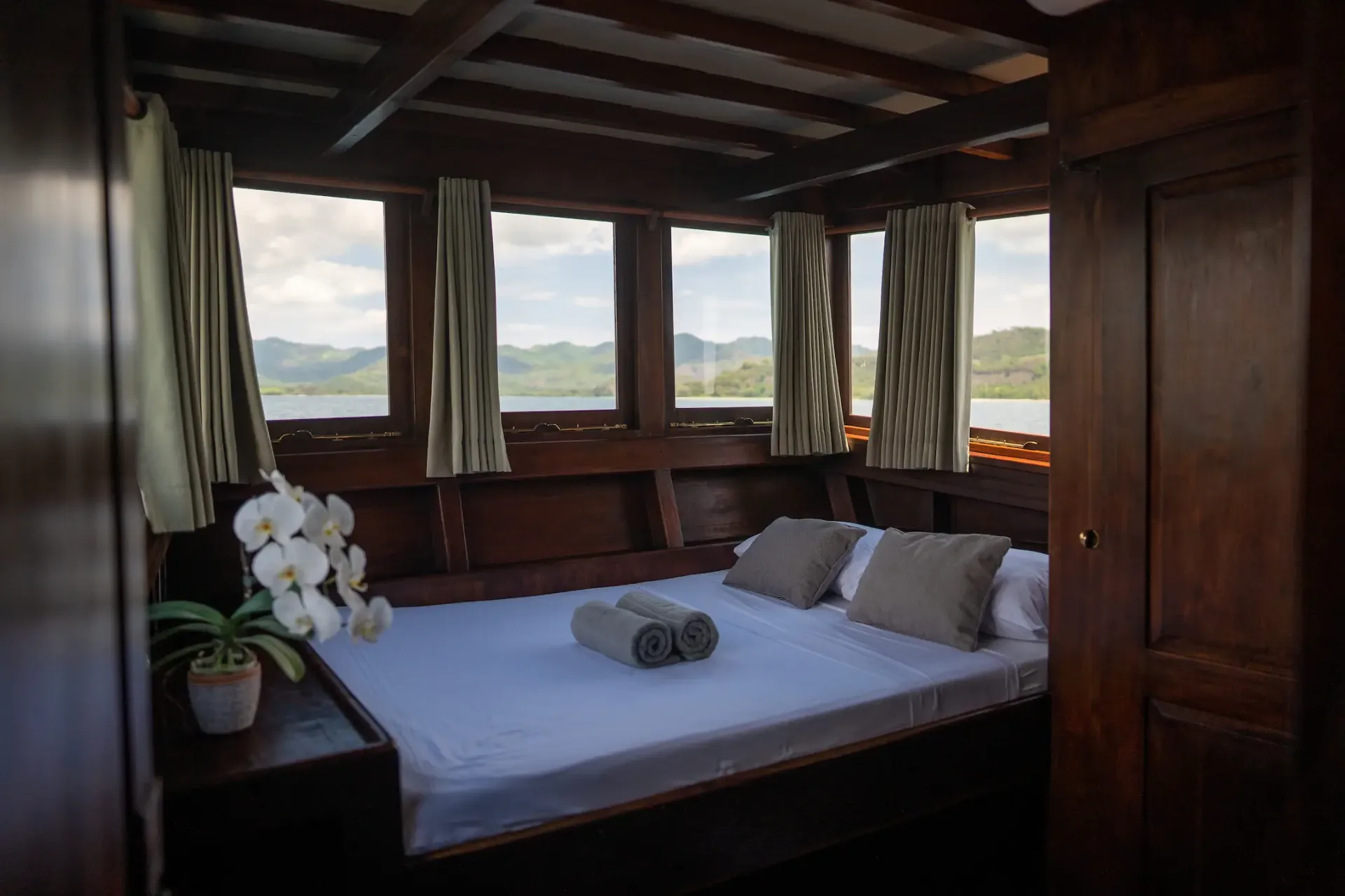 Ikan Kayu deck on private yacht in Komodo National Park