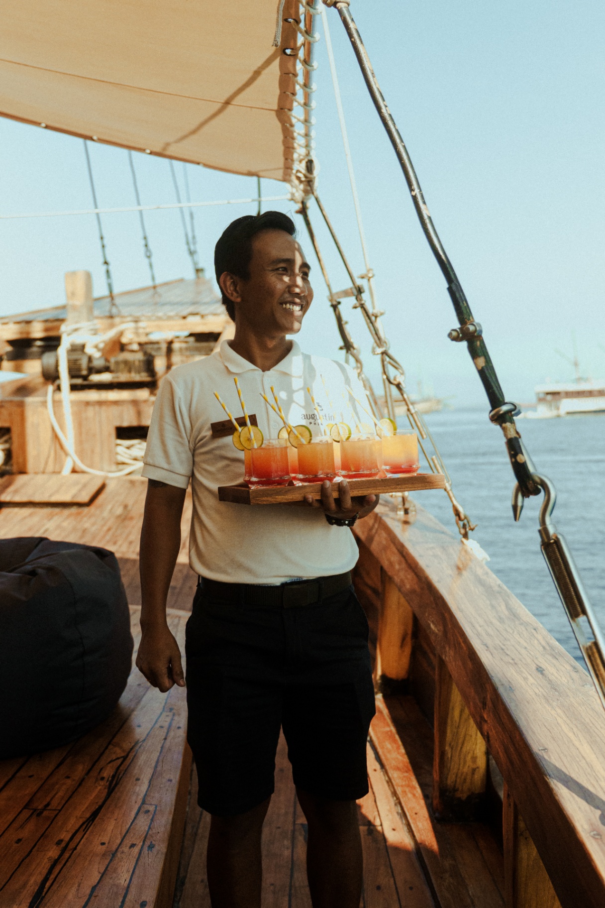 Augustine Phinisi yacht at Manta Point Komodo