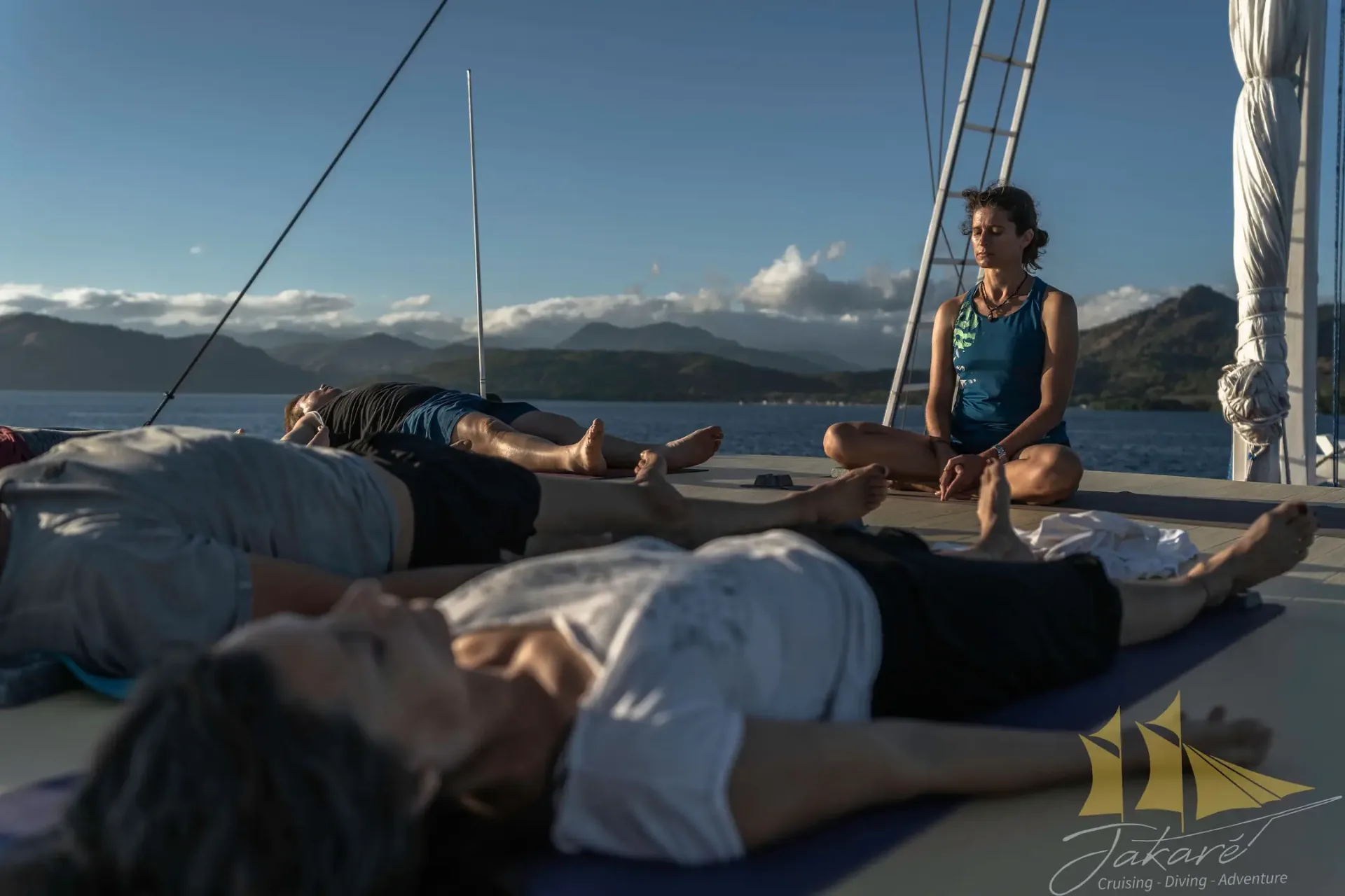 Jakare phinisi yacht near Padar Island
