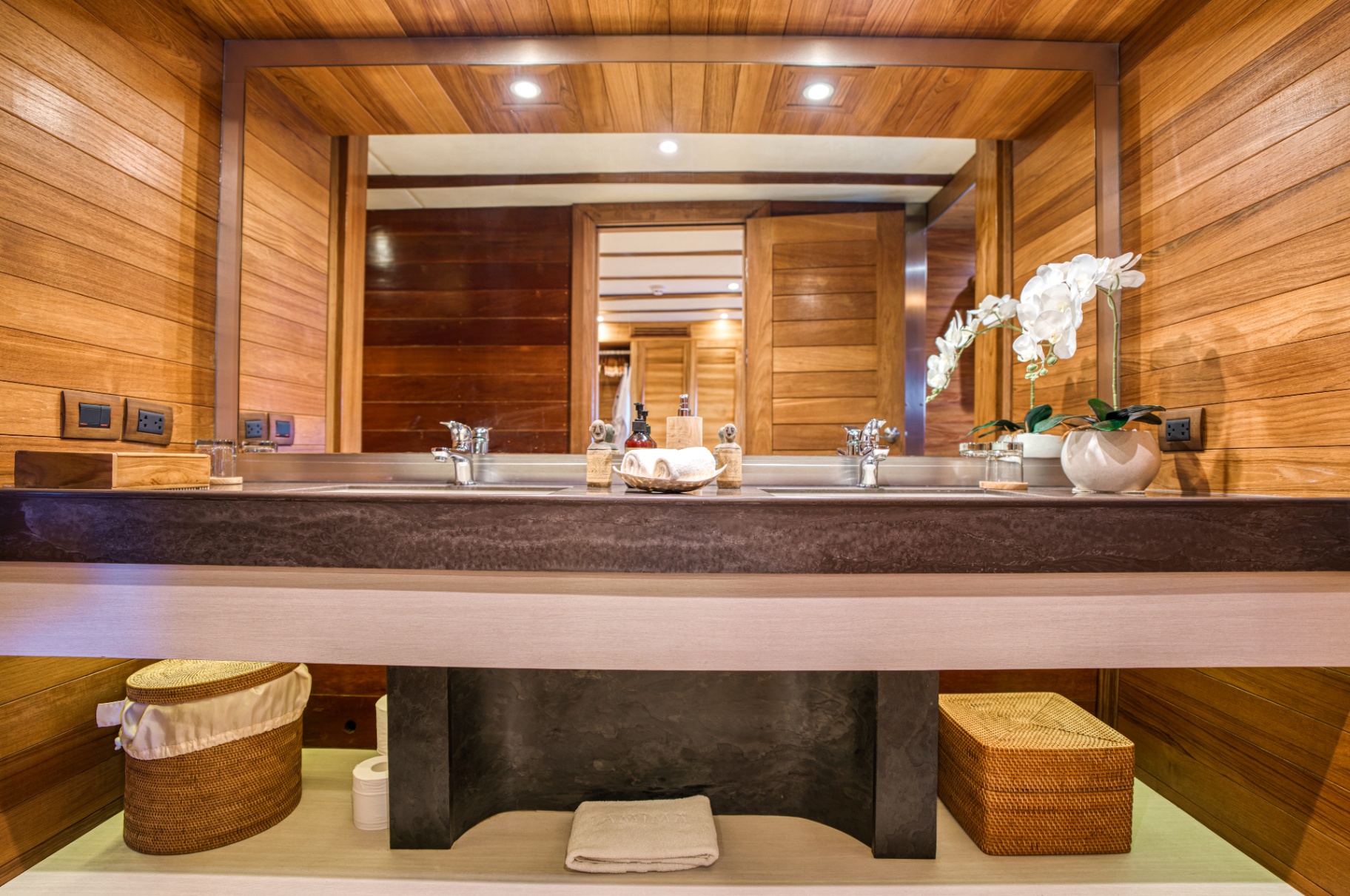 Lamima deck on private yacht in Komodo National Park