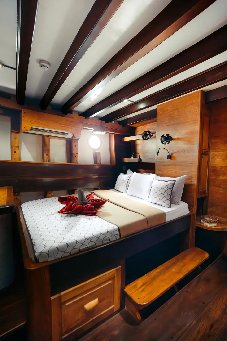 Jakare deck on private yacht in Komodo National Park
